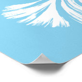 Dove Kontur Blue Poster (Ecke)