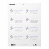 Dove lila Hochzeit Rückkehr Antwort große Adresse (Vorne)