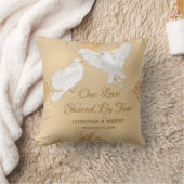 Dove Love Birds Imitate Foil Wedding Kissen (Decke)