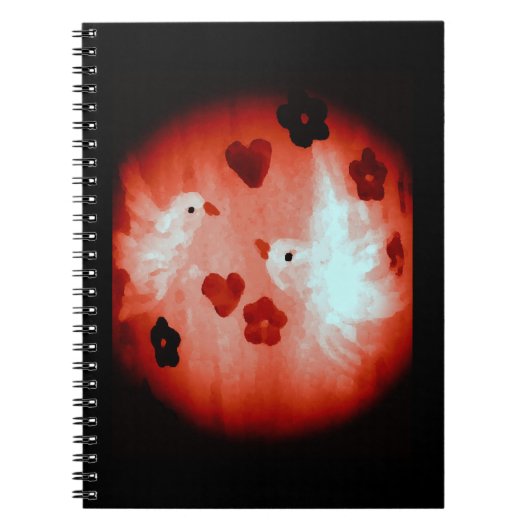 Dove Love Birds Notizblock (Vorderseite)