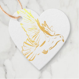 Dove Love Gold Herz Geschenkanhänger