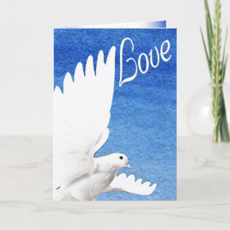 Dove Love Watercolor Dankeskarte