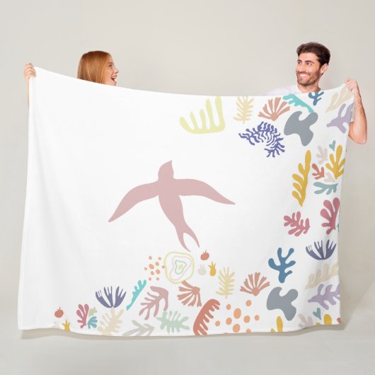 Dove Matisse Art Elemente Fleecedecke (Beispiel)