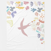 Dove Matisse Art Elemente Fleecedecke (Vorderseite)