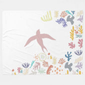 Dove Matisse Art Elemente Fleecedecke (Vorderseite (Horizontal))