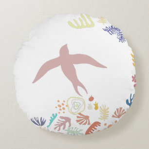 Dove Matisse Art Elemente Rundes Kissen