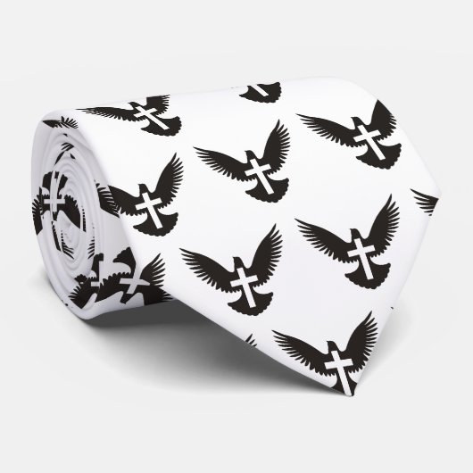 Dove mit Cross Neck Tie Krawatte (Gerollt)