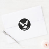 Dove mit Kreuzsticker Runder Aufkleber (Umschlag)