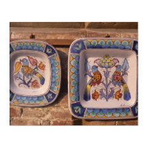 Dove Muster auf der traditionellen Posterplakette