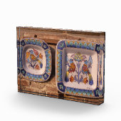 Dove Muster auf der traditionellen Posterplakette Fotoblock (Rechts)