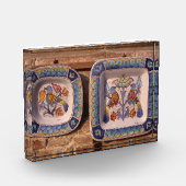 Dove Muster auf der traditionellen Posterplakette Fotoblock (Links)