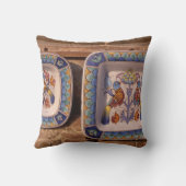 Dove Muster auf der traditionellen Posterplakette Kissen (Rückseite)