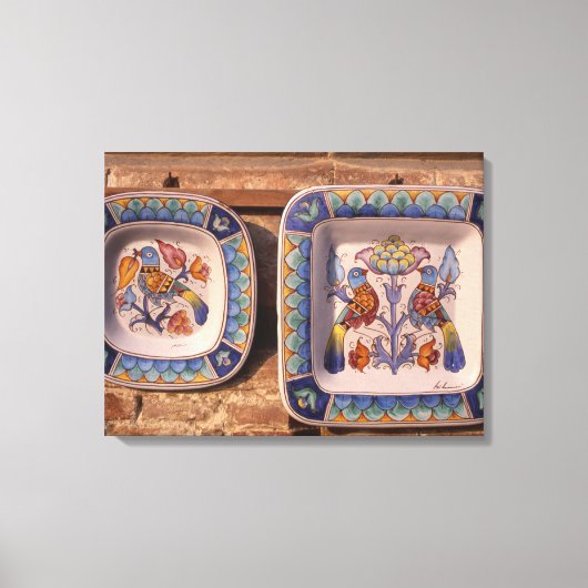 Dove Muster auf der traditionellen Posterplakette Leinwanddruck (Vorderseite)