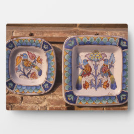 Dove-Muster auf traditionellen Töpferposter Fotoplatte