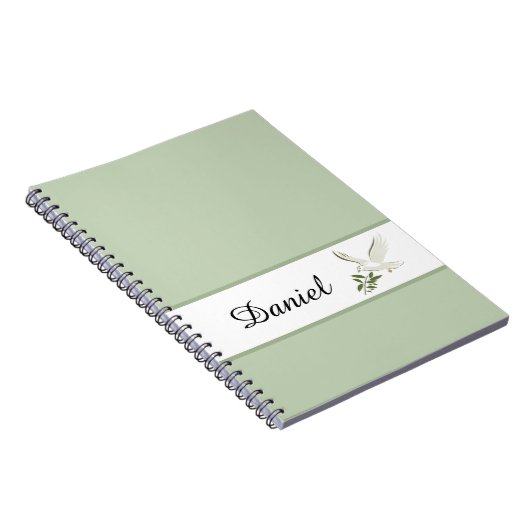 Dove Notebook-Individuelle Name Notizblock (Rechte Seite)
