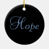 Dove of Hope Light Blue Ribbon - Prostatakrebs Keramikornament (Hinten)