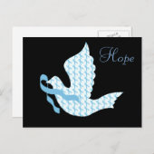 Dove of Hope Light Blue Ribbon - Prostatakrebs Postkarte (Vorne/Hinten)