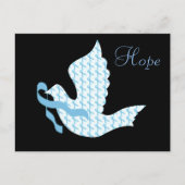 Dove of Hope Light Blue Ribbon - Prostatakrebs Postkarte (Vorderseite)