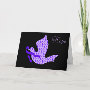 Dove of Hope Lila Ribbon - Alzheimer-Krankheit Feiertagskarte