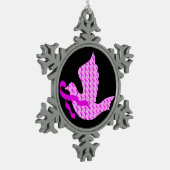 Dove of Hope Pink Ribbon - Brustkrebs Schneeflocken Zinn-Ornament (Links)