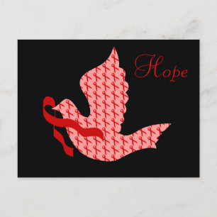 Dove of Hope Red Ribbon - AIDS & HIV Postkarte