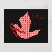 Dove of Hope Red Ribbon - Heart & Stroke Postkarte (Vorderseite)