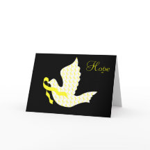 Dove of Hope Yellow Ribbon - Hodenkrebs