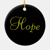 Dove of Hope Yellow Ribbon - Hodenkrebs Keramik Ornament (Hinten)