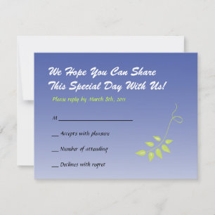 Dove of Peace Bat Mitzvah Einladung REPLY