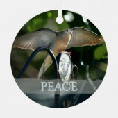 Dove of Peace Bird Photography Customizable Ornament Aus Metall (Vorderseite)
