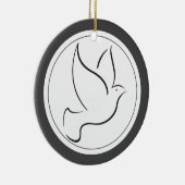 Dove of Peace Christmas Foto Keramik Ornament (Rechts)