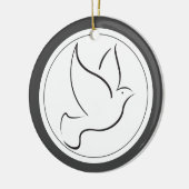 Dove of Peace Christmas Foto Keramik Ornament (Links)