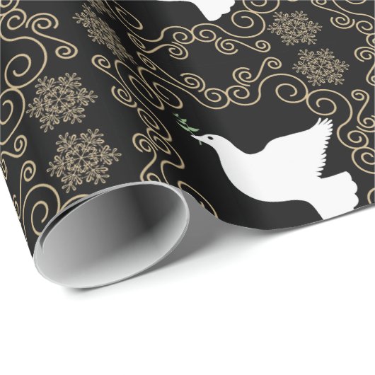 Dove of Peace Christmas Holiday Geschenkpapier (Rolleneckpunkt)