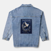Dove of Peace Elegant Imitats Papercraft NIght Sky Jeansjacke (Rückseite)