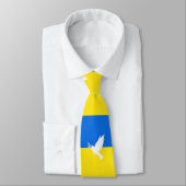 Dove of Peace - Flag der Ukraine - Peace Neck Tie Krawatte (Gebunden)
