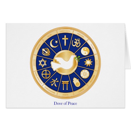 Dove of Peace Greeting Card 4" x 5,6" anpassen (Vorderseite (Horizontal))