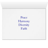 Dove of Peace Greeting Card 4" x 5,6" anpassen (Innenansicht Horizontal (Unten))