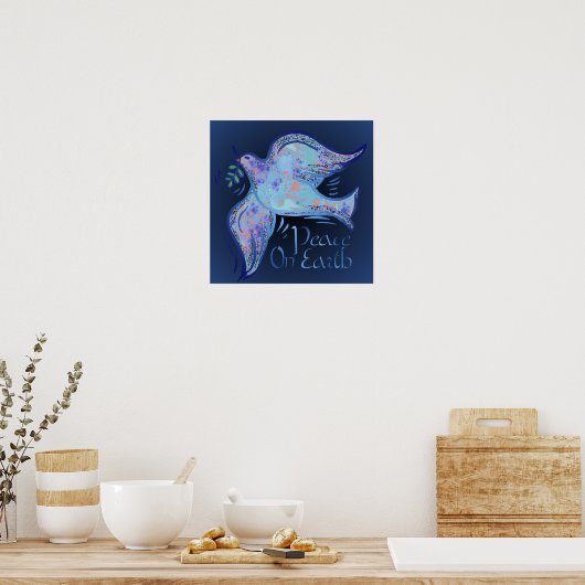 Dove of Peace Midnight Print Poster (Küche)