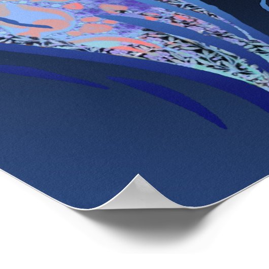 Dove of Peace Midnight Print Poster (Ecke)