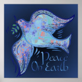 Dove of Peace Midnight Print Poster (Vorne)