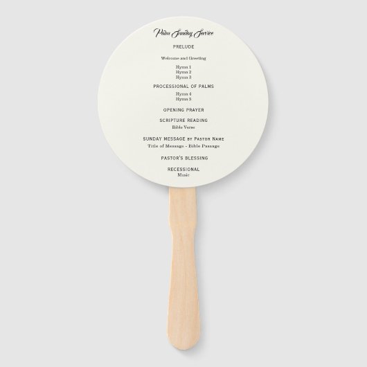 Dove of Peace Oaster Program Hand Fan Fächer (Rückseite)