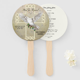 Dove of Peace Oaster Program Hand Fan Fächer