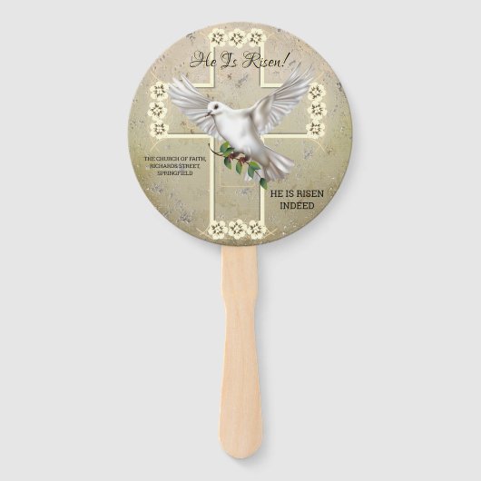 Dove of Peace Oaster Program Hand Fan Fächer (Vorderseite)