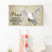 Dove of Peace Personalisiert Scripture Verse Churc Banner (Insitu)