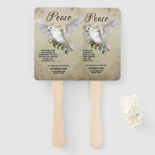 Dove of Peace Personalisiert Scripture Verse Churc Fächer
