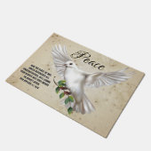 Dove of Peace Personalisiert Scripture Verse Fußmatte (Schrägansicht)