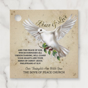 Dove of Peace Personalisiert Scripture Verse Geschenkanhänger