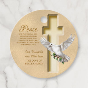 Dove of Peace Personalisiert Scripture Verse Geschenkanhänger