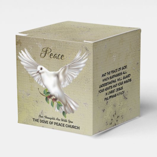 Dove of Peace Personalisiert Scripture Verse Geschenkschachtel (Vorderseite)