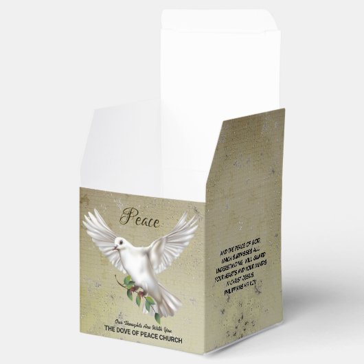 Dove of Peace Personalisiert Scripture Verse Geschenkschachtel (Geöffnet)
